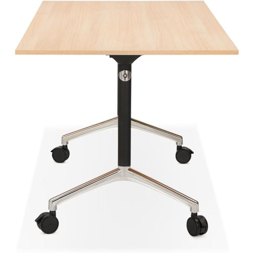 Bureau pliable 'FLEXO' sur roulettes en bois finition naturelle - ALTEREGO - Modalova