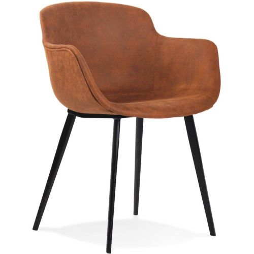 Chaise avec accoudoirs 'DERBY' en microfibre - ALTEREGO - Modalova