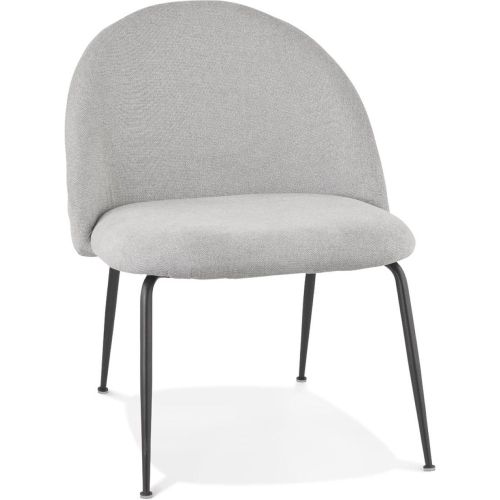 Fauteuil lounge 'ZILLA' en tissu et pieds en métal noir - ALTEREGO - Modalova
