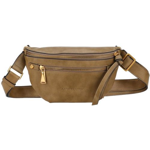 Sac banane kaki en cuir - Arthur & Aston - Modalova