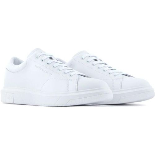 Basket homme en cuir blanc - Armani Exchange - Modalova