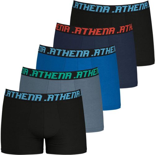 Lot de 5 boxers - en coton - Athena - Modalova