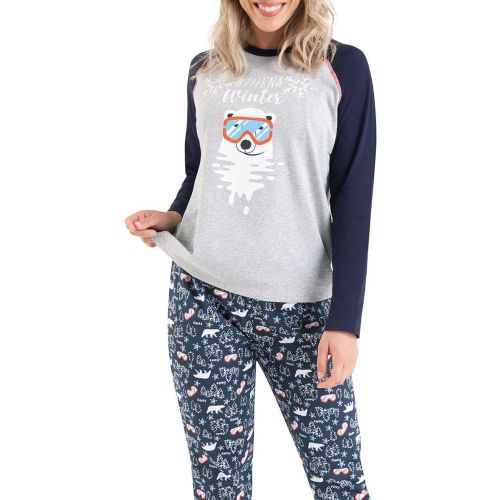 Pyjama long col rond femme Family - Athena - Modalova