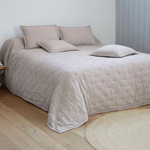Plaid matelassé en polyester beige - CELESTE - Becquet - Modalova