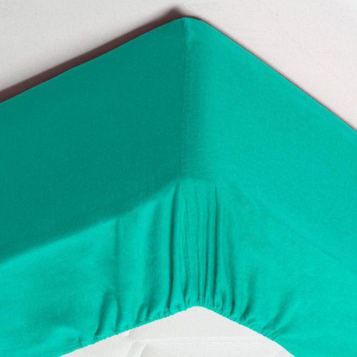 Drap-housse Grand Bonnet en flanelle de coton jade - Becquet - Modalova