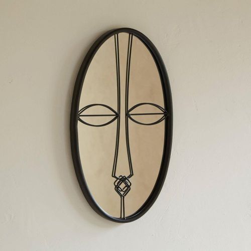 Miroir ovale décor ethnique en métal LOOKY - Becquet - Modalova