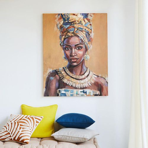 Tableau femme africaine Louga Ocre - Becquet - Modalova