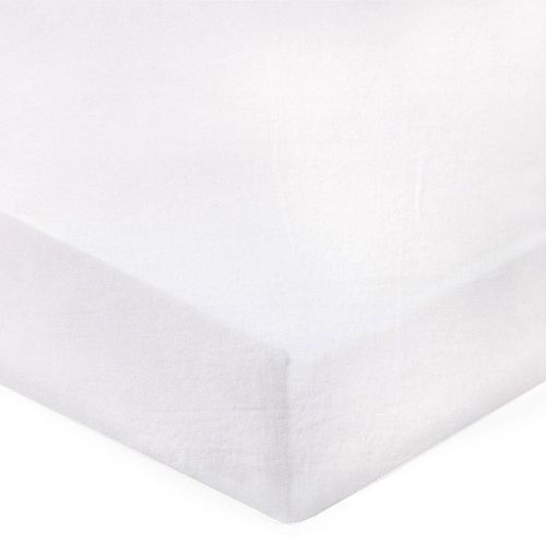 Drap Housse lin lavé LOUXOR bonnet 30 cm - Blanc des Vosges - Modalova