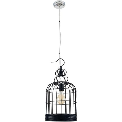 Cage Lampe Suspendue Métal Chromé Câble PVC Transparent - Britop Lighting - Modalova