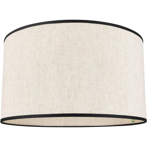 Abat-jour cylindrique E27 Lin Beige Clair avec passepoil et intérieur ÉCO - Britop Lighting - Modalova