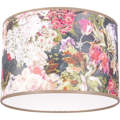 Abat-jour cylindrique E27 Papier peint Fleurs - Britop Lighting - Modalova