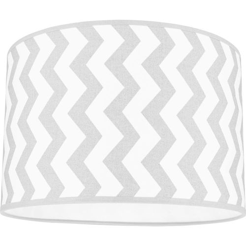 Abat-jour cylindrique E27 Coton - avec motif en zigzag - Britop Lighting - Modalova