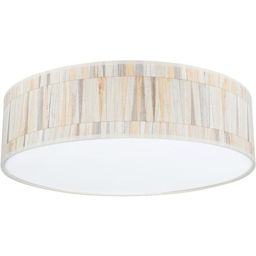 Kairo Plafonnier LED Intégrée Métal Blanc Abat-jour Papier peint - Britop Lighting - Modalova