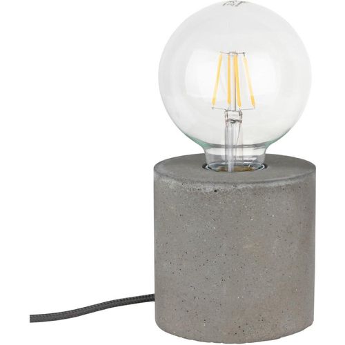 Lampe de Table Strong Round Béton Câble PVC Noir - Britop Lighting - Modalova