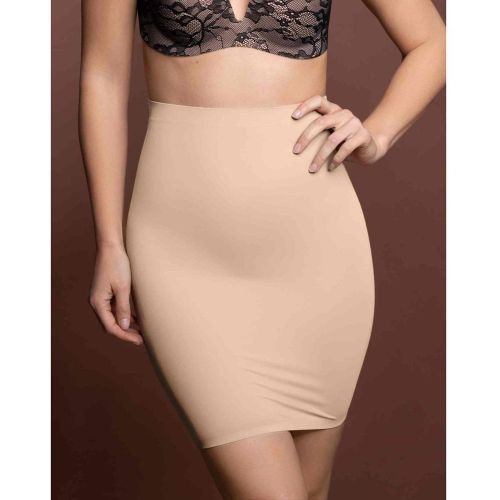 Jupe mi-longue taille haute invisible sculptante Beige - Bye Bra - Modalova