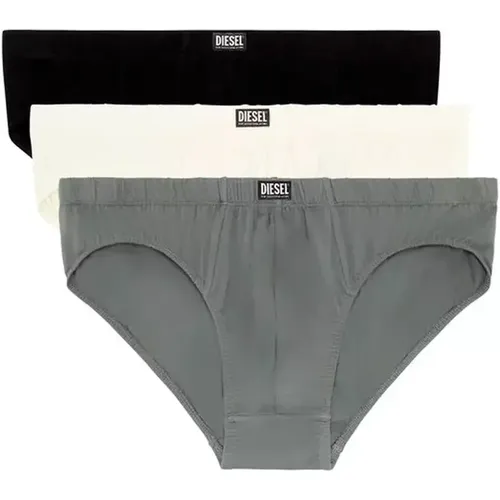 Lot de 3 slips coton noir - Diesel Underwear - Modalova