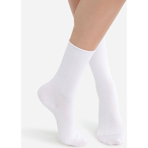 Mi-chaussette modal en coton blanc - Dim Chaussant - Modalova