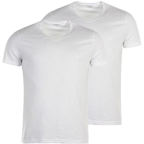 PACK DE 2 T-SHIRTS COL V - Pur Coton Blanc - Emporio Armani Underwear - Modalova
