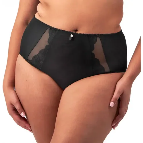 Culotte taille haute noir en coton - Elomi - Modalova