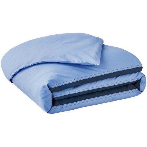 Housse de couette bicolore en percale coton, Rendez-Vous Olympe nuit - Essix - Modalova
