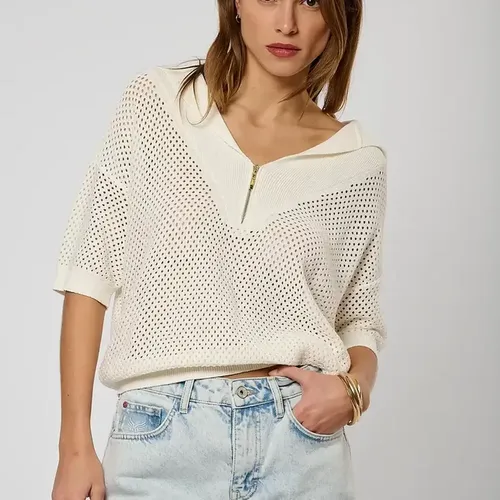 Polo M Courtes LAIZA blanc en coton - Kaporal - Modalova
