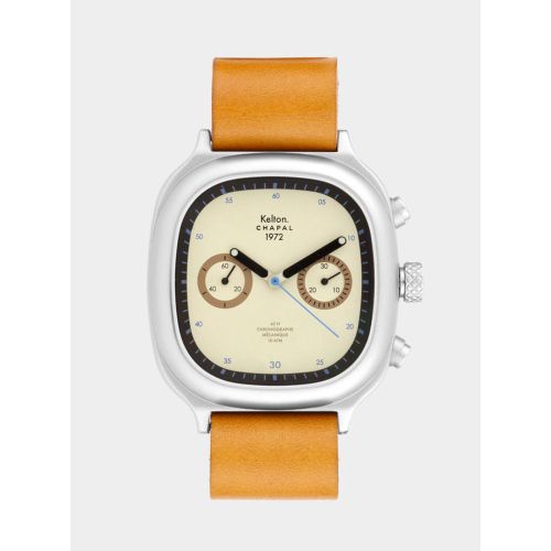 Montre Chronographe 1972 Skysand x Chapal 9124512 Cuir de box à tannage végétal, marqué à chaud : Chapal Paris - Kelton - Modalova