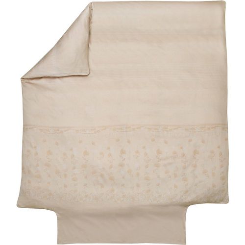 Housse de couette satin jacquard KYOTO Chanvre - Blanc des Vosges - Modalova