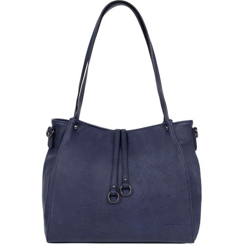 Sac porté épaule 2 anses GRACIEUSE Bleu nuit Luna - Hexagona - Modalova
