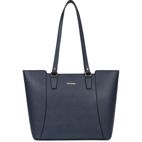 Sac cabas porté épaule A4 MARY Bleu nuit Mina - Hexagona - Modalova