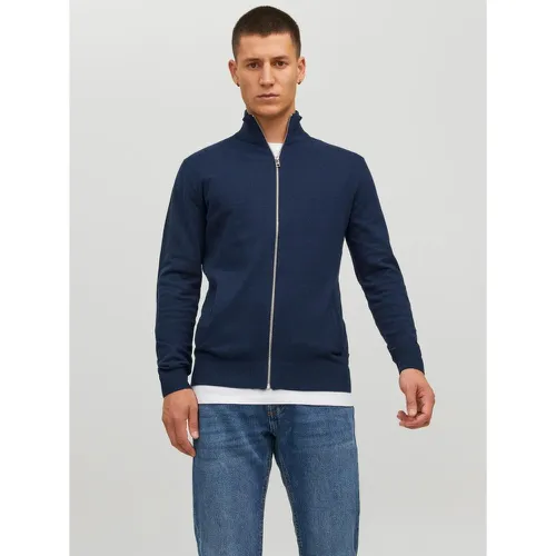 Cardigan Col tortue Manches longues Marine en coton - jack & jones - Modalova