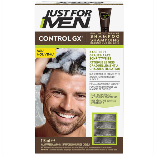 Shampooing Colorant Réducteur de Gris GX Control - Just For Men - Modalova