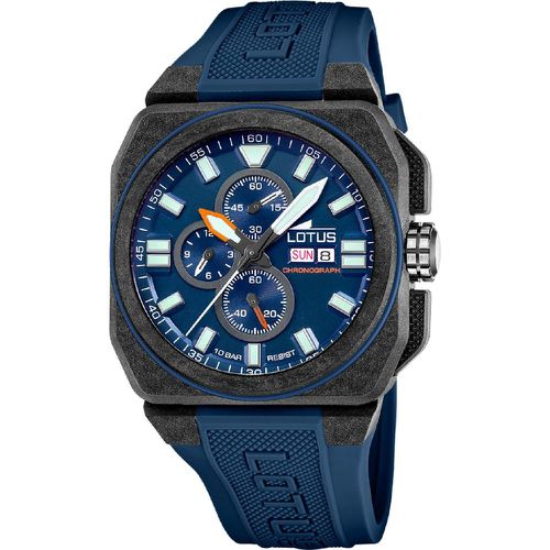 Gousset Chrono - L18976-3 Bracelet Silicone Bleu Marine - Lotus - Modalova