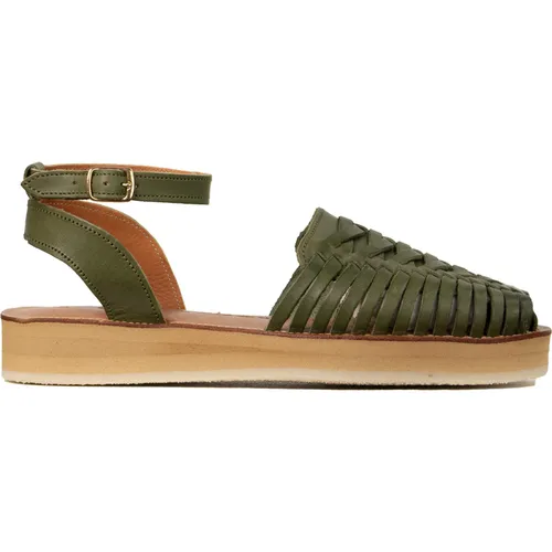 SANDALES S EN CUIR LOMA OLIVE - Mapache - Modalova