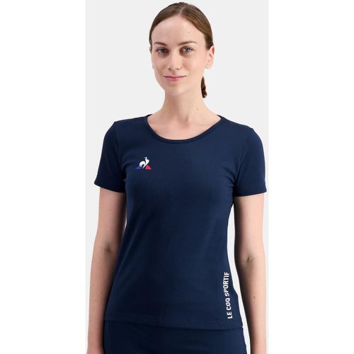 T-shirt manches courtes TENNIS N°1 W dress blues en coton - Le Coq Sportif - Modalova