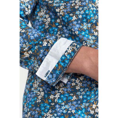 Chemise GRIBA bleu en coton - Le Temps des Cerises - Modalova