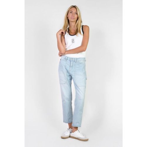 Jeans loose, large 400/60 girlfriend taille haute, 7/8ème Ida - Le Temps des Cerises - Modalova