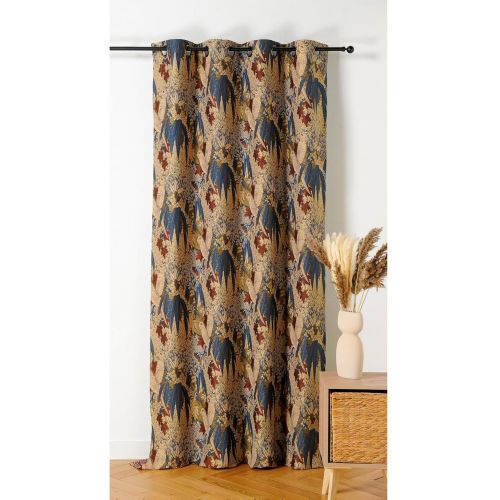 Rideau oeillet PERRUCHE beige/bleu - LINDER - Modalova