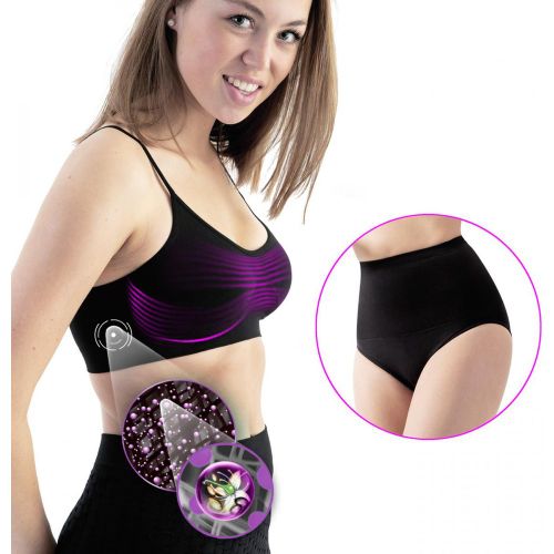 Ensemble Brassière Raffermissante et Culotte Ventre Plat Noire - Lytess - Modalova