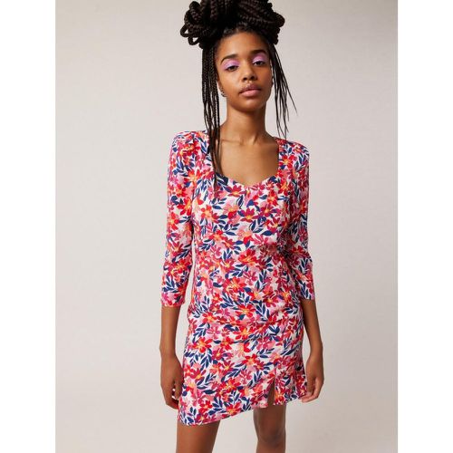 Robe manches 3/4 imprimé fleuri - Naf Naf - Modalova