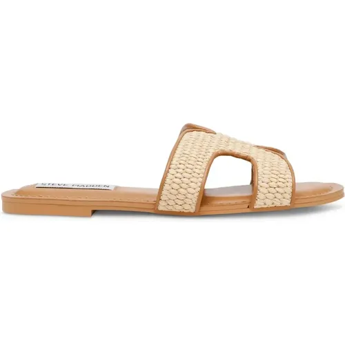 Sandales Zarnia en cuir beige - Steve Madden - Modalova