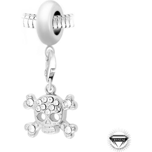 Charm perle Tête de Mort orné de cristaux Swarovski par SC Crystal Paris® - So Charm Bijoux - Modalova