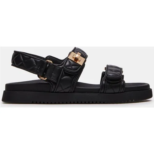 Sandales Mona-Q en cuir noir - Steve Madden - Modalova