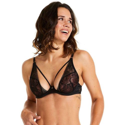 Soutien-gorge ampliforme coque moulée noir Dédale - Pomm Poire - Modalova