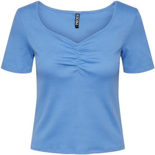 T-shirt slim fit manches courtes en coton Lane - Pieces - Modalova