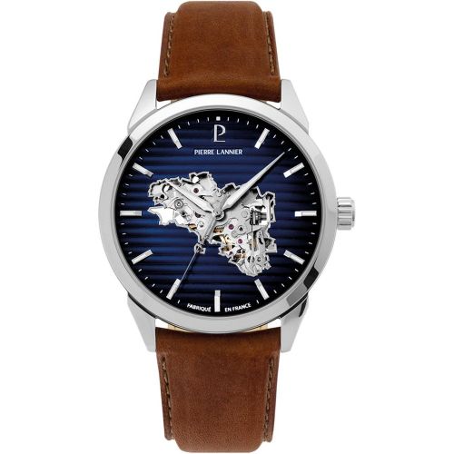 Montre Monarck - 316F134 Bracelet Cuir Bleu - Pierre Lannier - Modalova