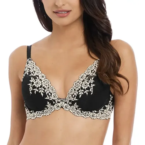 Soutien-gorge plunge armatures noir en nylon - Wacoal lingerie - Modalova