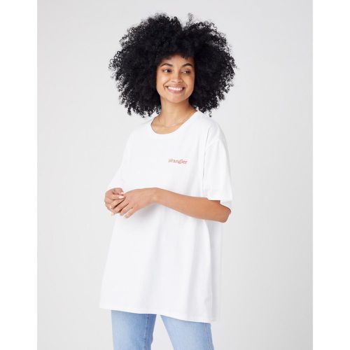 T-Shirt pour femme en coton blanc - Wrangler - Modalova