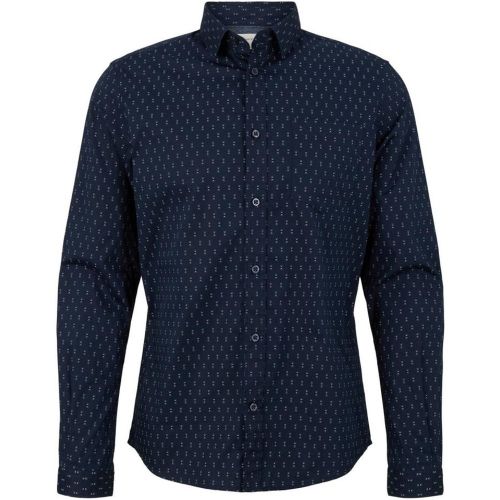 Chemise bleu marine imprimée - Tom Tailor - Modalova