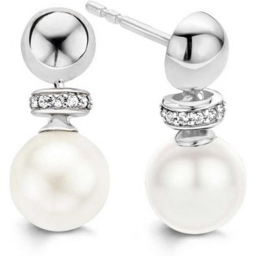 Boucles d'oreilles 7680PW - Boucles d'oreilles Argent Noires Perles Bijoux - Ti Sento - Modalova