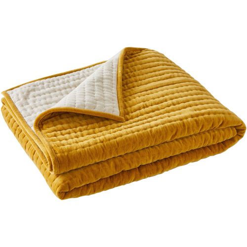 Chemin de lit TIBET cuivre 45 x 240 cm - Blanc des Vosges - Modalova